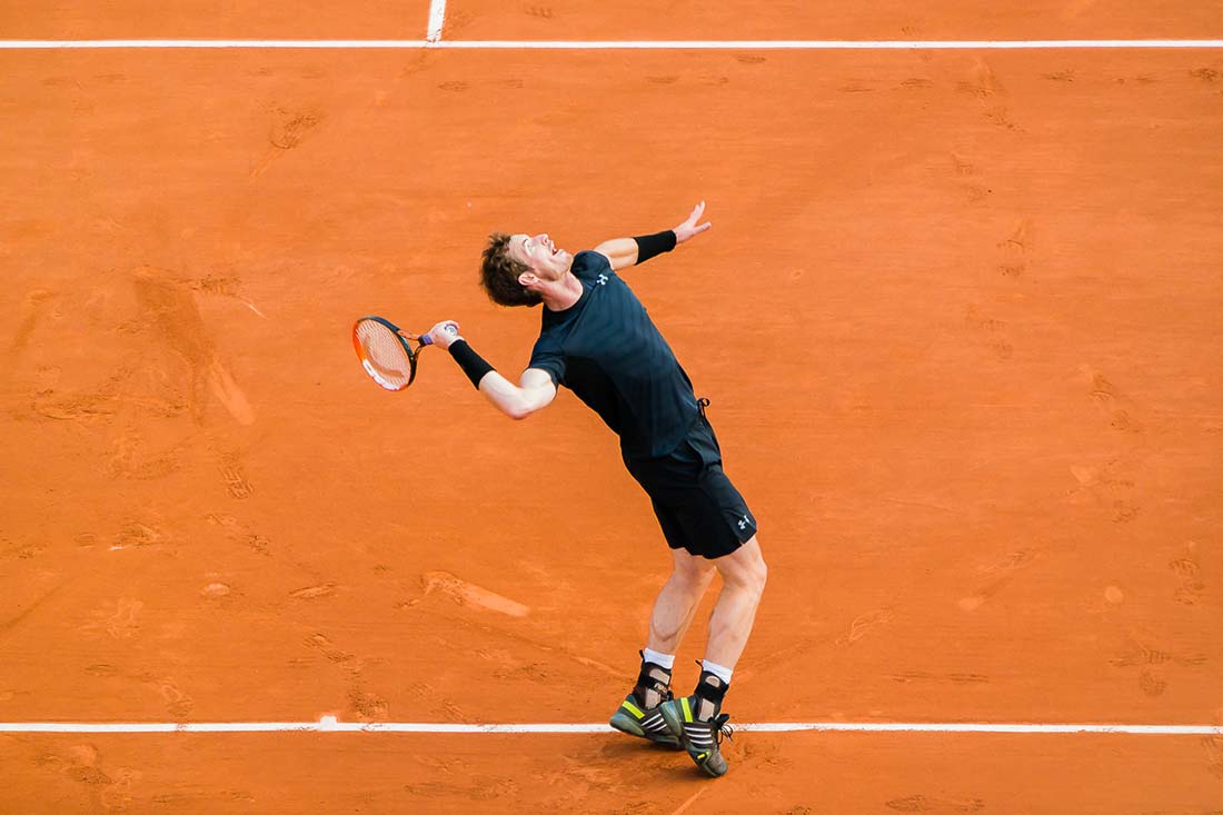 andy murray playing tennis at roland garros 2015