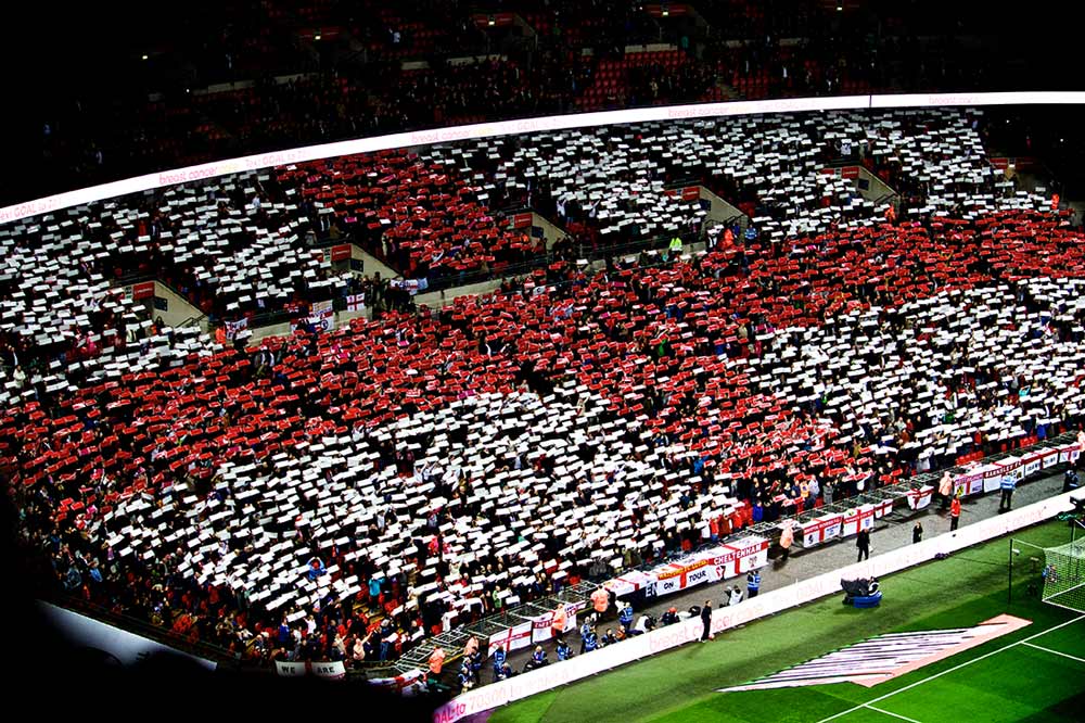england football fans st george cross mosaic 2016